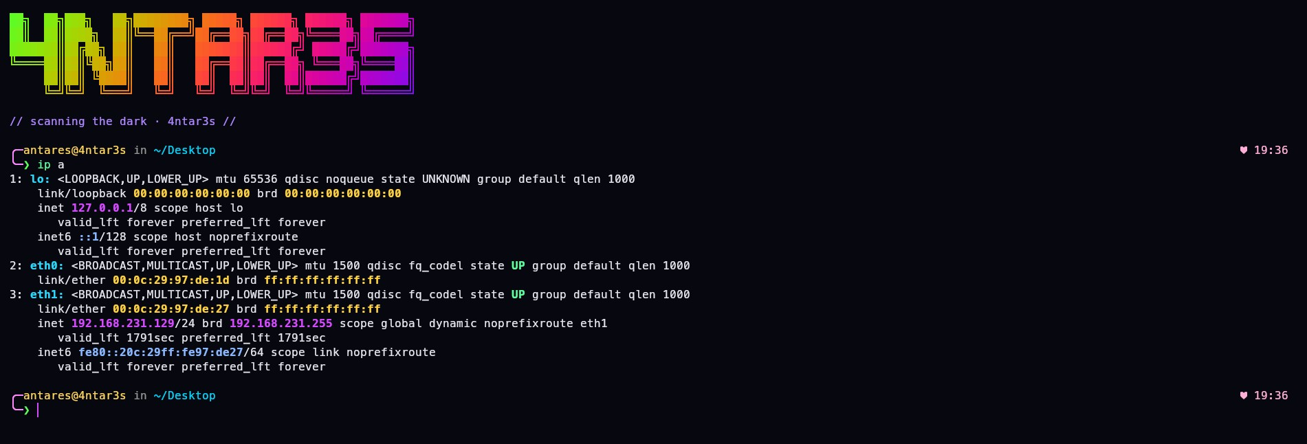Kali network interfaces